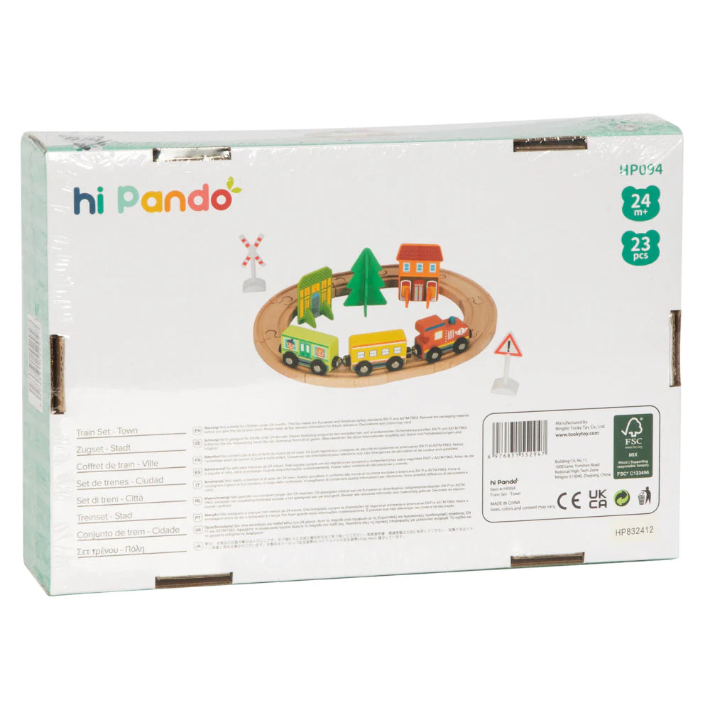 Tooky Toy - Hi Pando Wooden Train Set