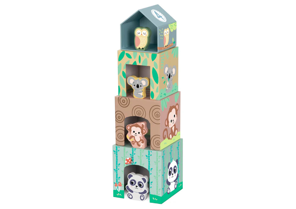Tooky Toy - Hi Pando Wooden Animal Nesting Box