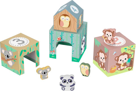 Tooky Toy - Hi Pando Wooden Animal Nesting Box