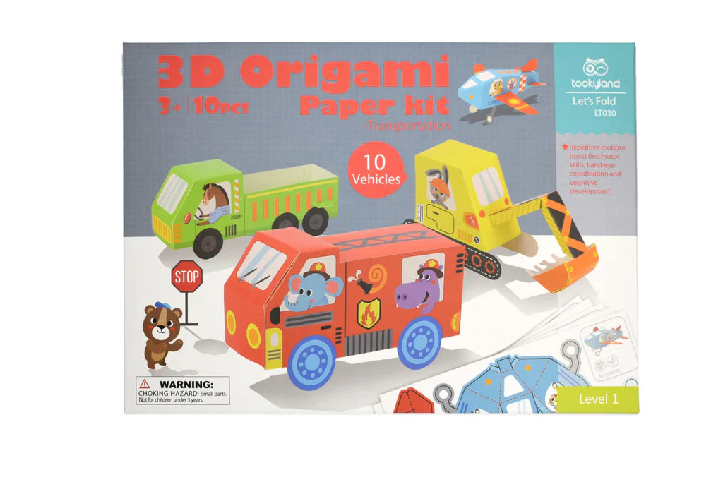 Tooky Toy - Tookyland Transportation Origami Paper Kit