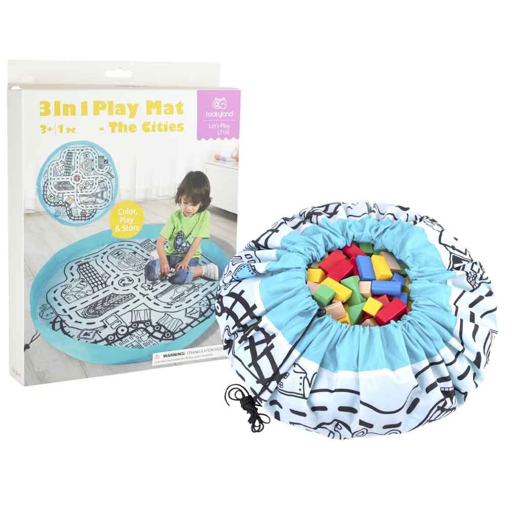 Tooky Toy - Tookyland 3 In 1 Play Mat The Cities