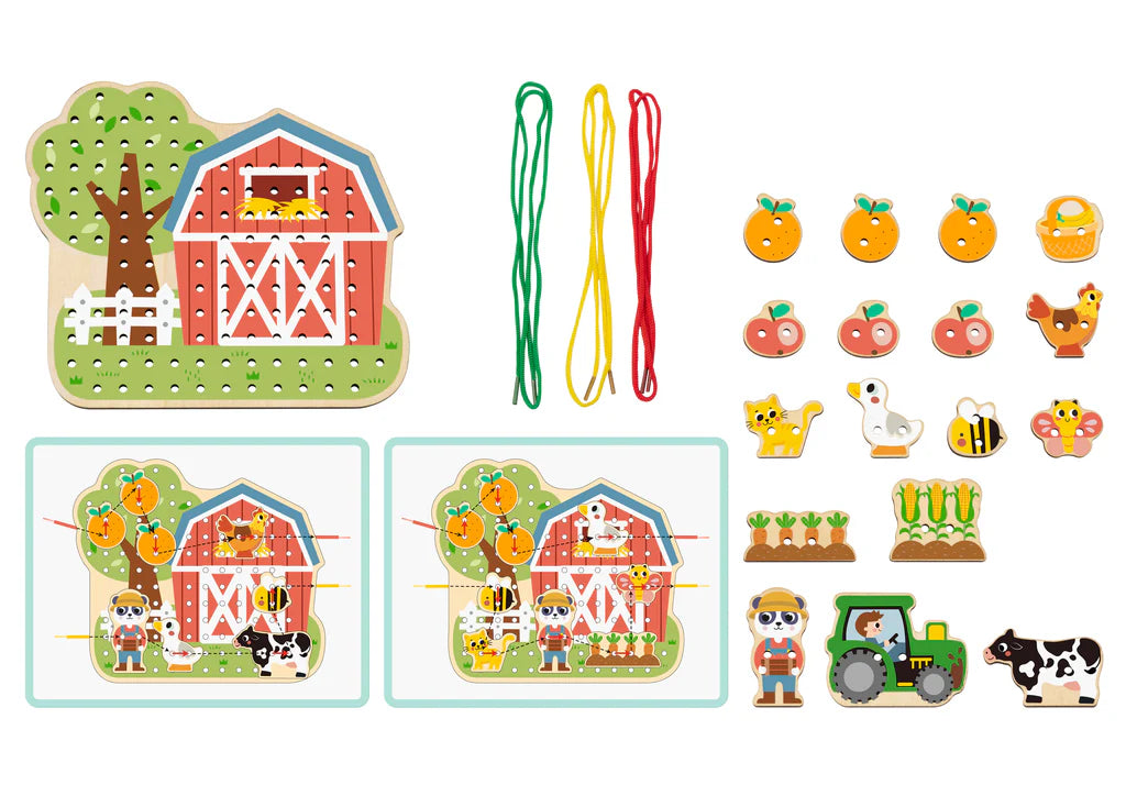 Tooky Toy - Hi Pando Threading Farmhouse Board