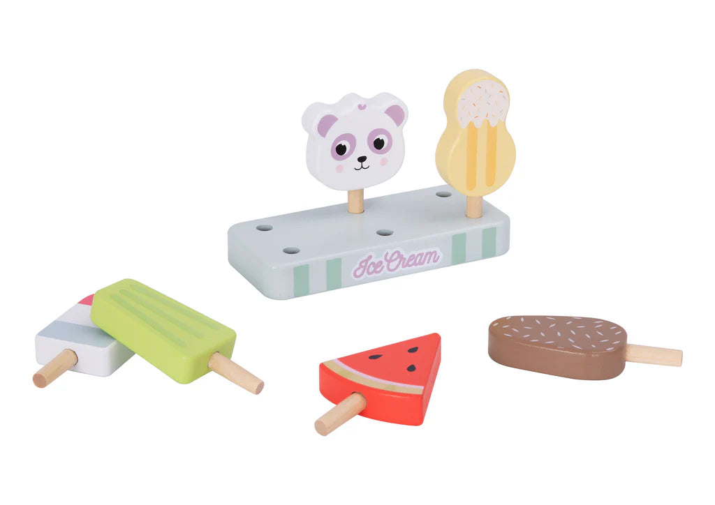 Tooky Toy - Hi Pando Wooden Ice Cream Play Set