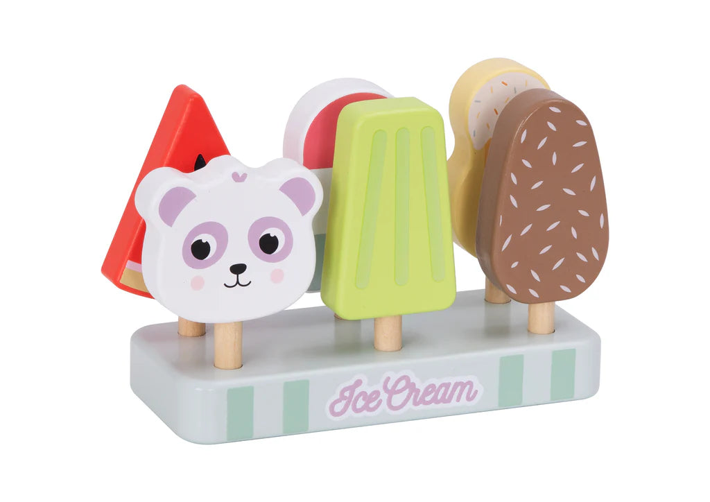 Tooky Toy - Hi Pando Wooden Ice Cream Play Set
