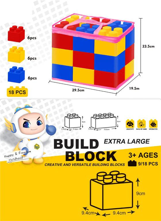 18Pc Big Block Building Set
