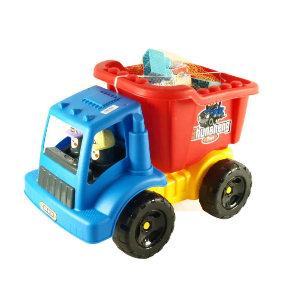 Big Dump Truck Filled With Building Blocks
