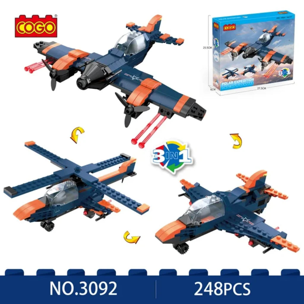 3 In 1 Polar Expedition Building Block Set 248Pc
