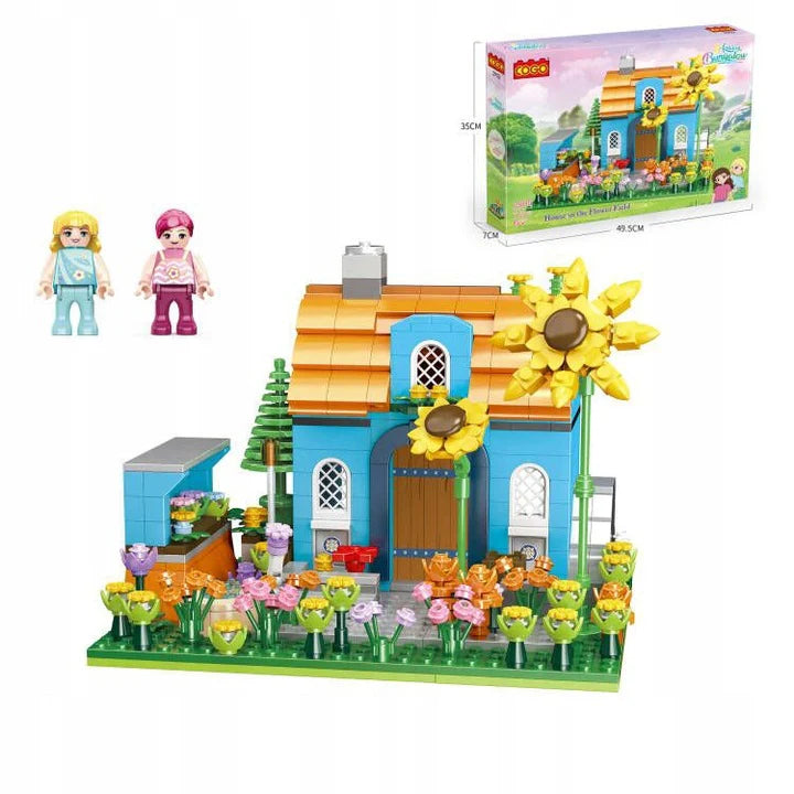 Flower Cottage Building Block Set