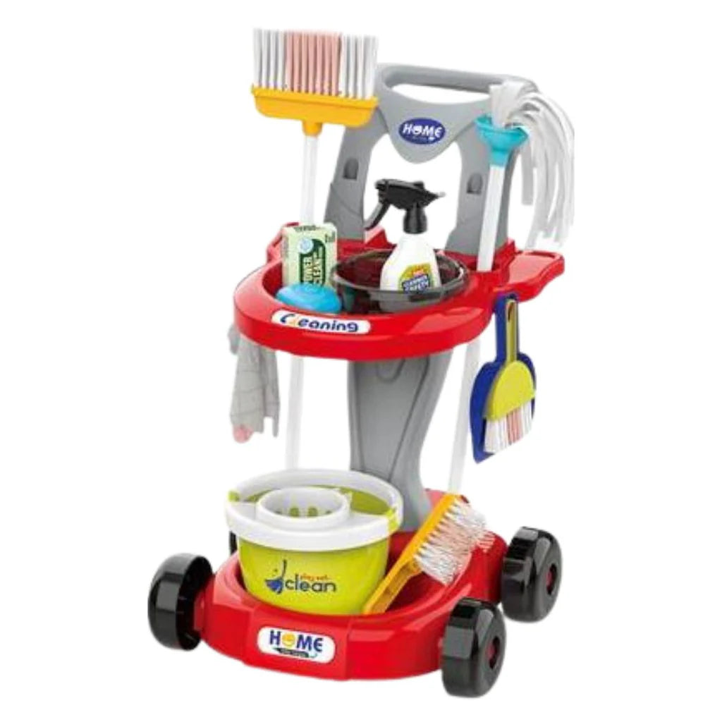Pretend Play Cleaning Cart Set