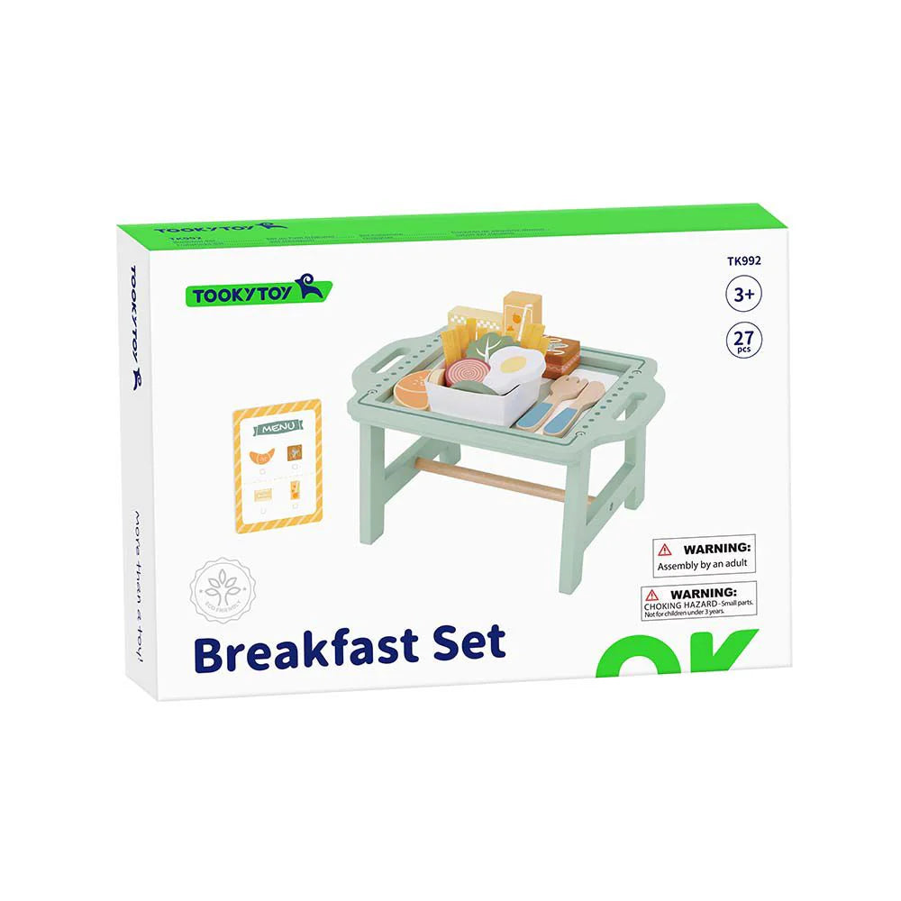 Tooky Toy - Wooden Breakfast Play Set