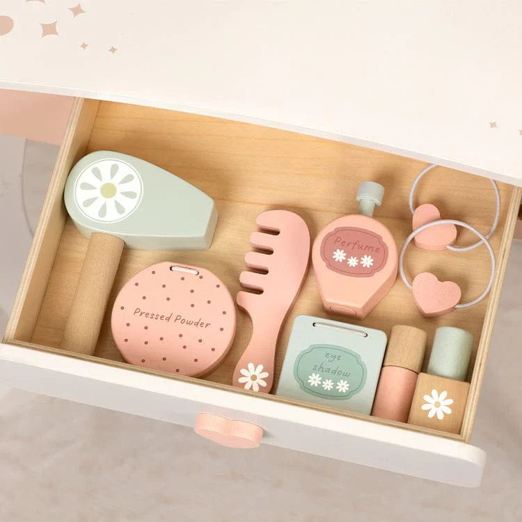 Tooky Toy - Little Girls Wooden Dresser Play Set