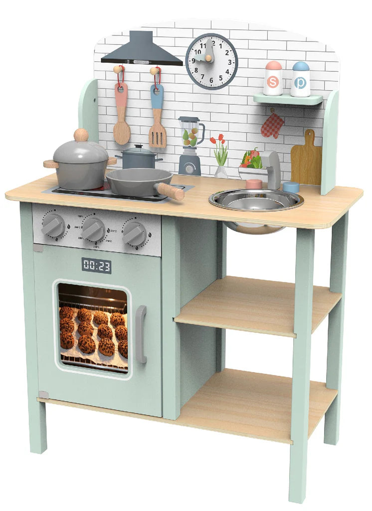 Tooky Toy - Wooden Pretend Play Kitchen Set