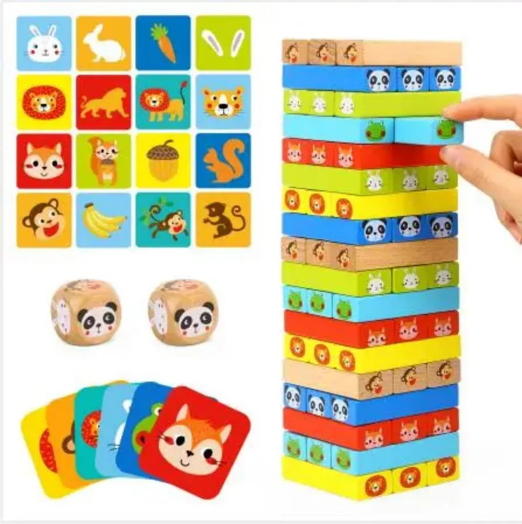 Tooky Toy - Animal Jenga Set