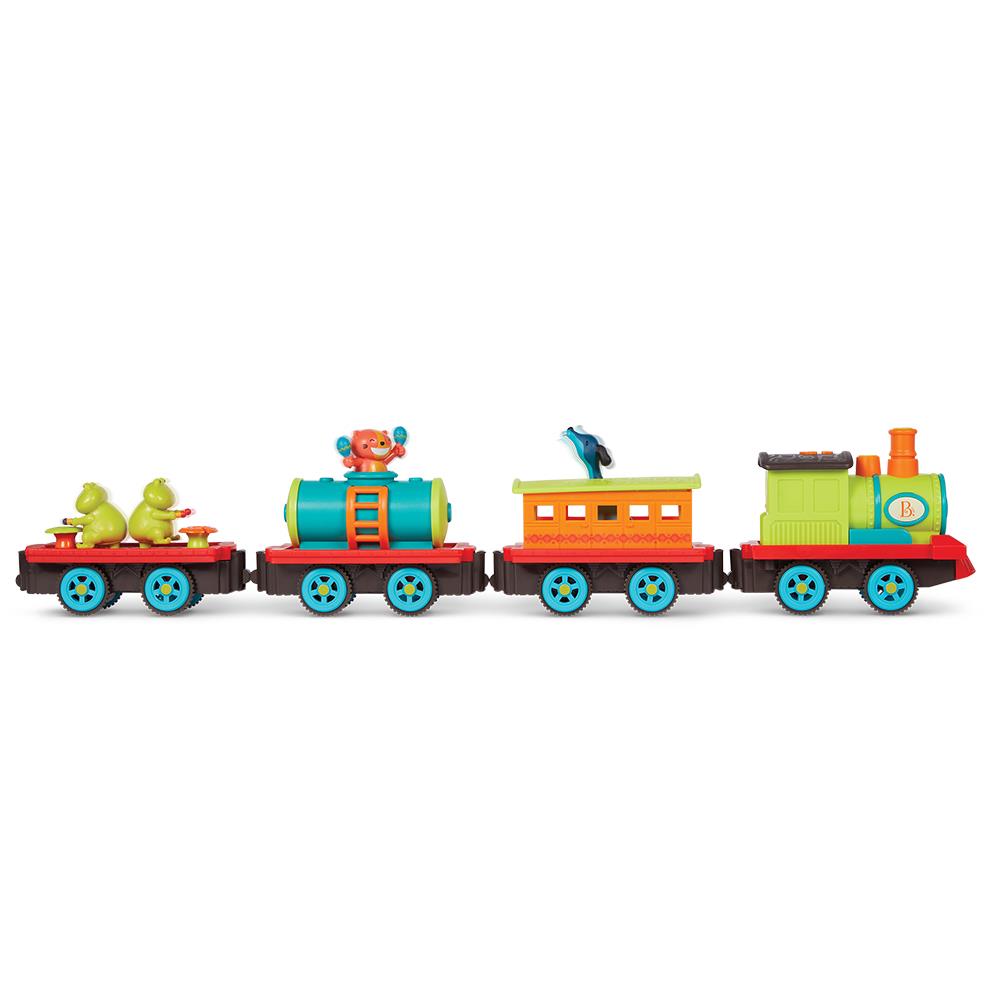 B. toys B. Musical train set The Critter Express