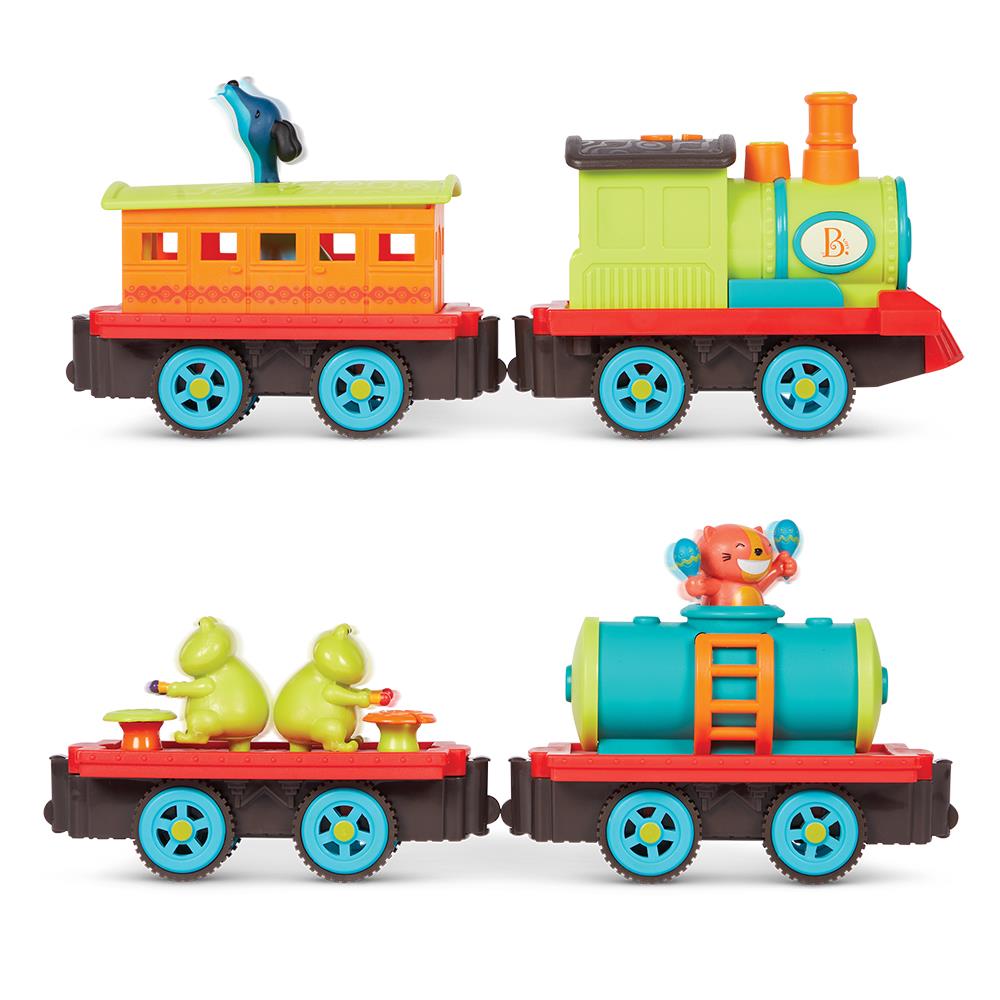 B. toys B. Musical train set The Critter Express