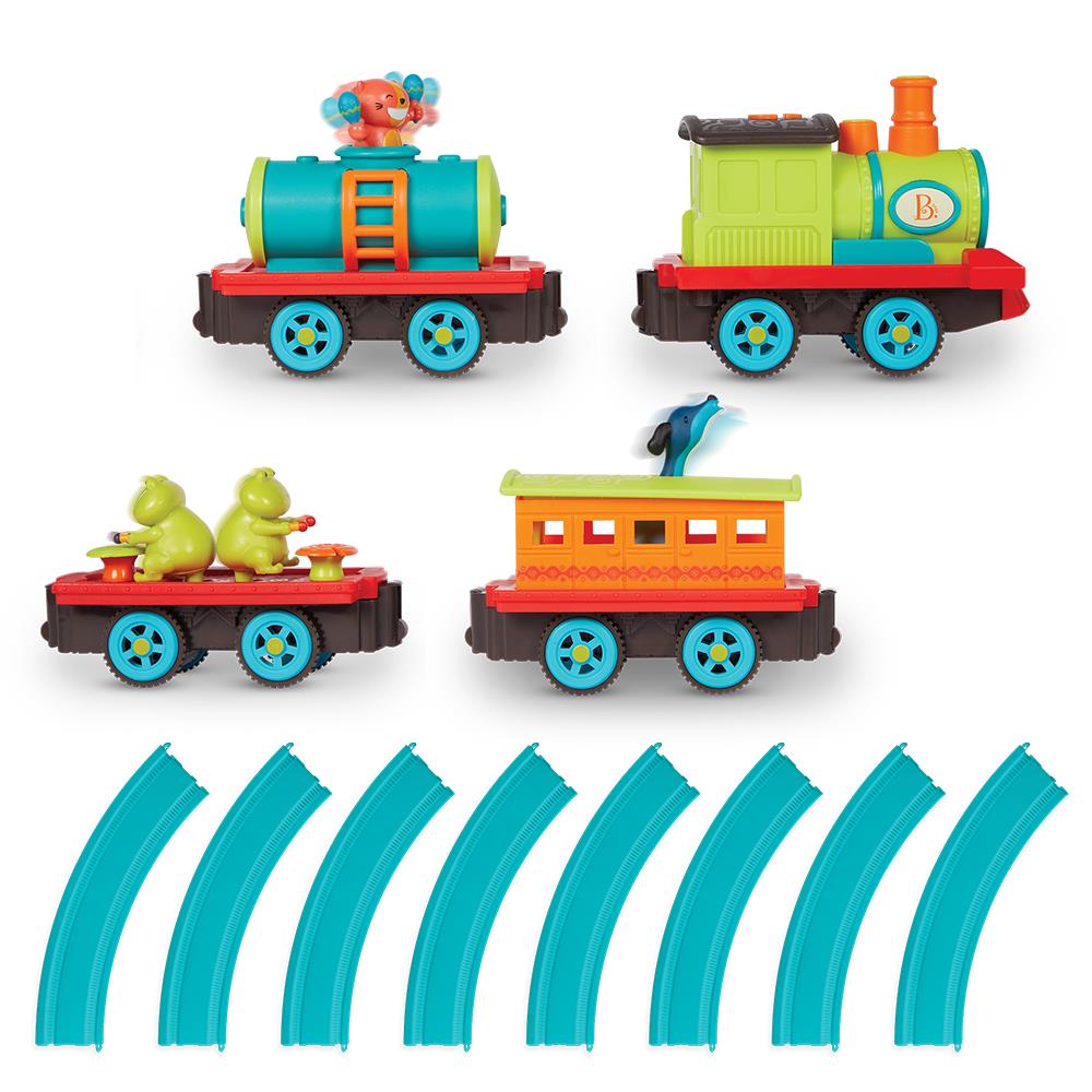 B. toys B. Musical train set The Critter Express