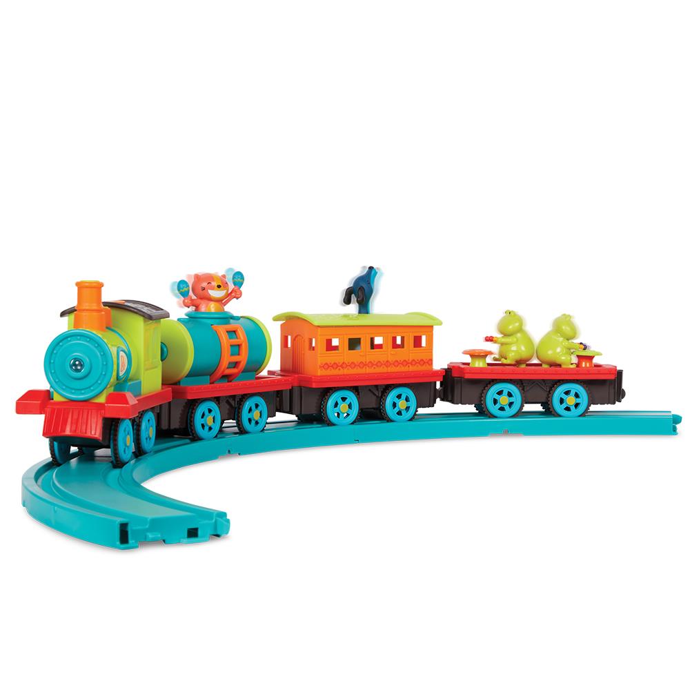 B. toys B. Musical train set The Critter Express